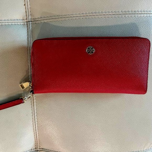 Tory Burch Bags Tory Burch Robinson Zip Continental Wallet Red